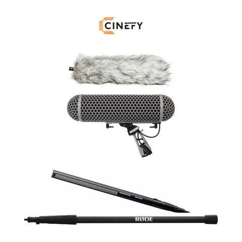 SENNHEISER - MKH 416 SHOTGUN MIC + BOOM POLE + BLIMP