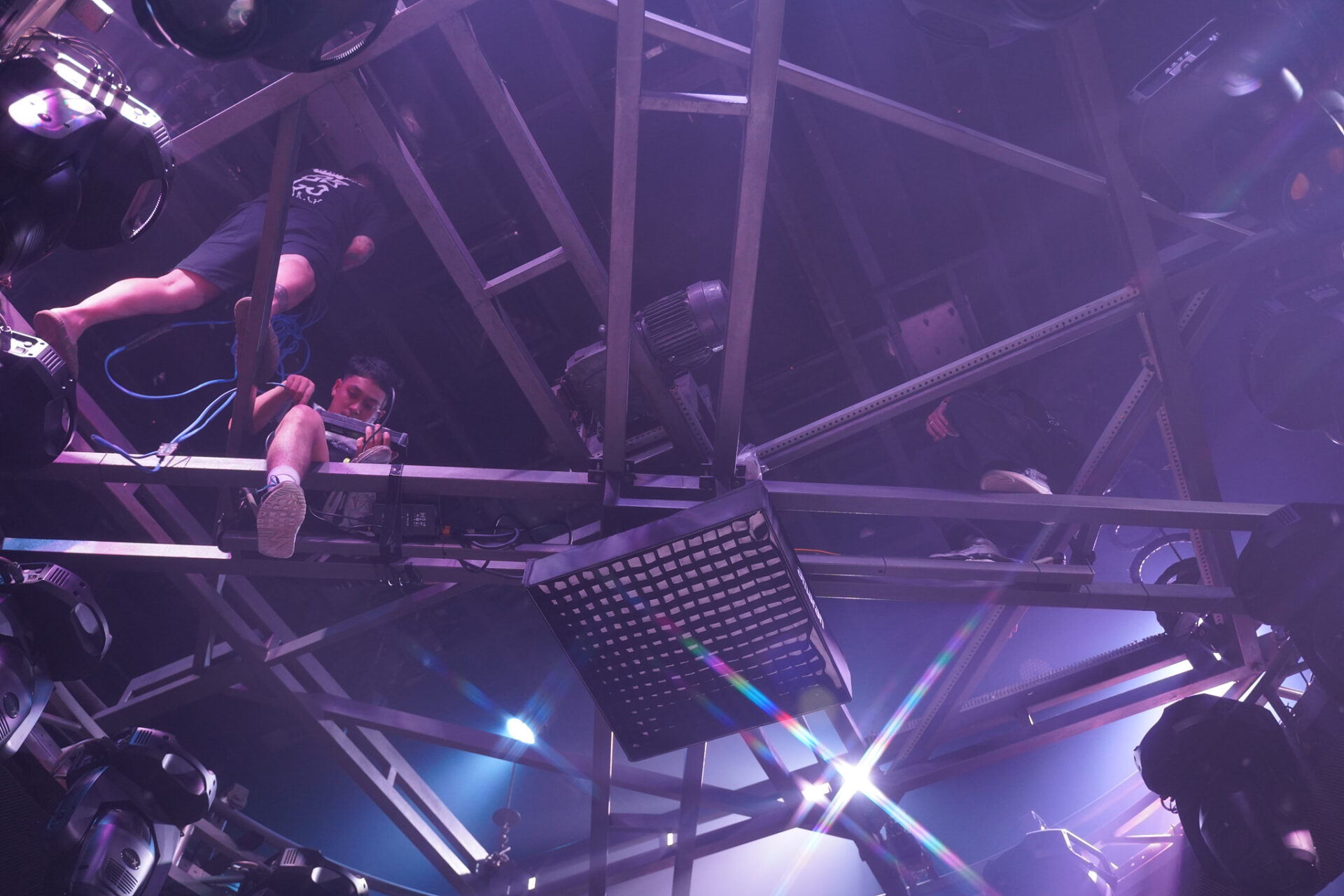 Cinematic lighting setup for a TVC production at CINEFY in Da Nang