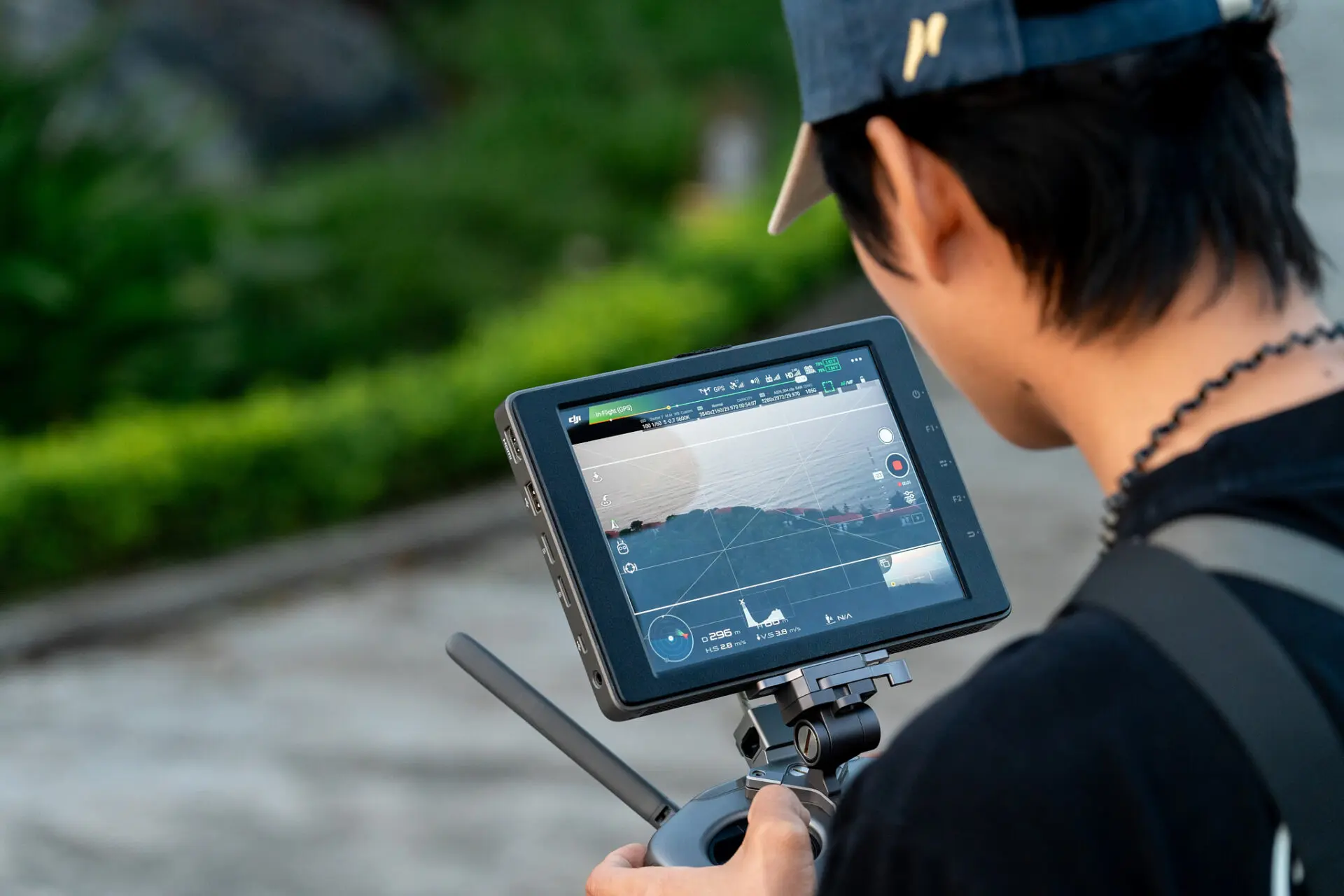 Drone aerial filming over Da Nang Vietnam