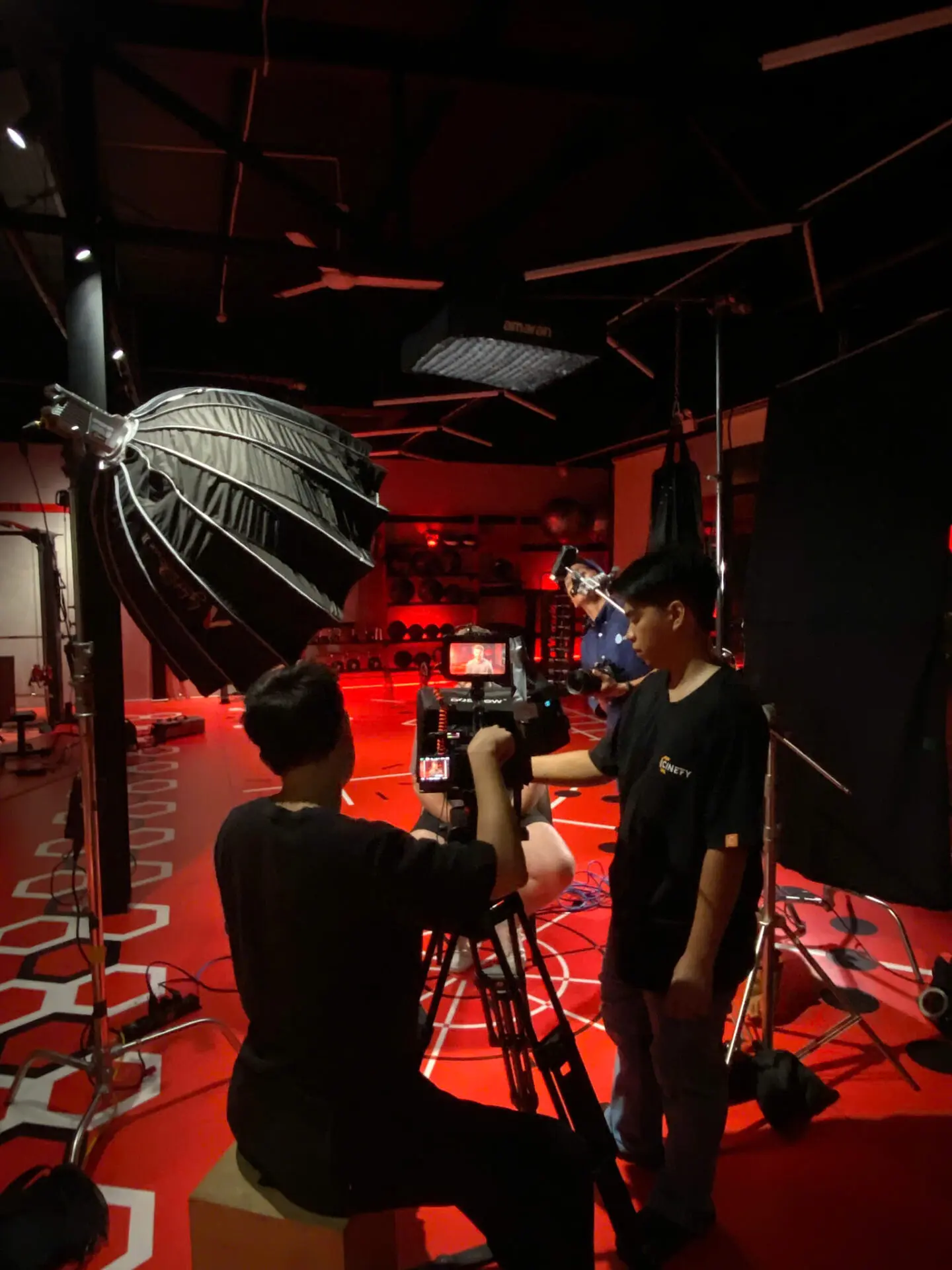 Behind the scenes of a TVC commercial shoot at CINEFY studio in Da Nang